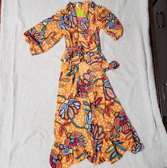 Tabitha Brown x Target Women's Floral/Polka Dot Print Cover Up - Picture 2 of 9